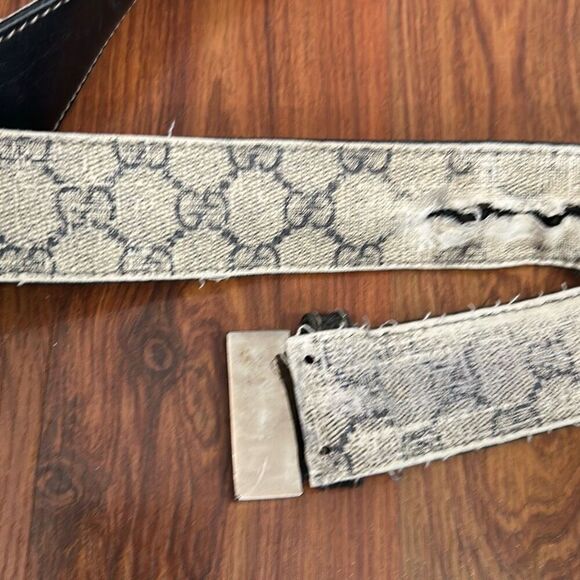 AS IS very badly damaged Gucci men's belt vintage - Picture 1 of 6